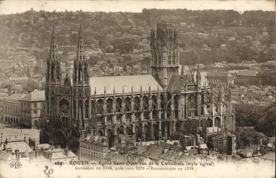 Rouen — Église Saint-Ouen vue de la Cathédrale (style ogival)