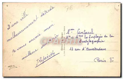 Stara pocztówka Ogólny widok Sainte Adresse — Rewers