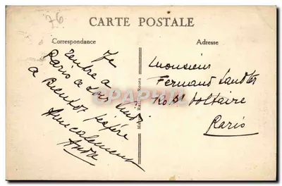 Rouen — Plac Carnot widziany z Przystani i Mostu Boieldieu — Rewers