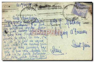 Fécamp — La Jetée un jour de tempête. Éditeur IND. N° 18 — Verso