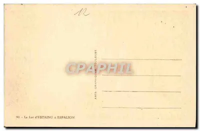 O Lot d'Estaing em Espalion — Arts Graphiques Toulouse — Verso