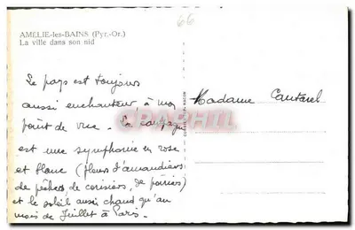 Amélie-les-Bains (Pyr.-Or.) — A cidade em seu ninho — Corbier & Magon — Verso
