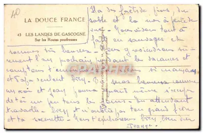 As Landas de Gascogne — Nas Estradas Póreiras — Edições d'Art AVON, n°43 — Verso