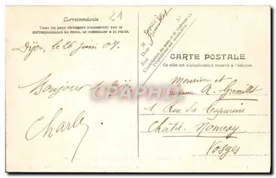 Dijon — Muzeum — Mniścy z grobu Jeana bez Strachu — R. Pillu, wydawca, Dijon — Rewers