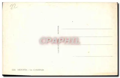 Rennes - A Catedral — editor Laurent-Nel, n° 4434 — Verso