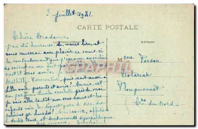 AIRE-sur-LYS - Pamiątka z bombardowania lotniczego - Noc z 16 na 17 Maj 1918 - Rue de Biennes. Trzy domy zniszczone przez torpedę — Rewers