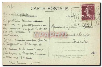 Saint-Gervais-les-Bains — La Cheminée des Fées — Simei-Aquarelle & Bréger Frères — Rewers