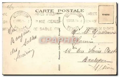 Les Sables-d'Olonne (Vendée) — O Porto de Pesca — Fototipia Jolly-Poujoulat, n°47 — Verso