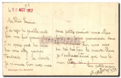 Divonne-les-Bains — Źródło Ausone — Phototypie Co., Neuchâtel, nr 10426 — Rewers