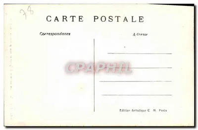 Triel — A porta da Igreja e seu portão de madeira esculpida — C. M. — Verso