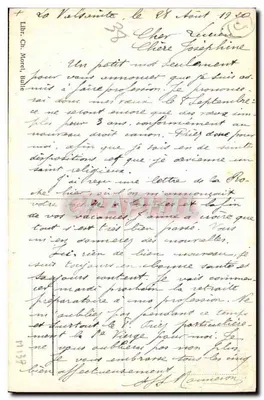 Chartreuse de la Valsainte - Refeitório dos Padres — Livraria Ch. Morel, Bille — Verso