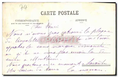 Mont-Blanc widziany z Grands Mulets — Jullien frères, Fot. Wydawcy, Genewa — nr 8118 — Rewers