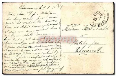 Chamonix — Wielki Rond Mont-Blanc — Chamonix, wydawca nieznany — Rewers