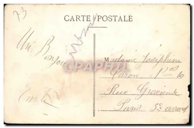 La Mer de Glace et l'Aiguille du Dru — vue alpine — Phot. Pittler, Annecy, n° 493 — Verso