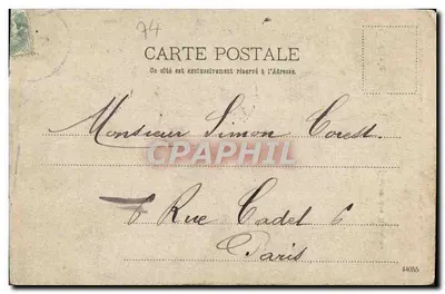 Glaciere dei Bossons — Chamonix — Librairie Alpine, Chamonix. No. 5. H.G. & Co., Z. No. 10565. Dép. — Verso