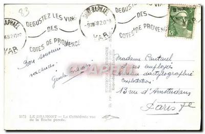 Katedra widziana z Przeciętej Skalnej Wyspy — Wydawnictwo Saint-Raphaël — n°5175 — Rewers