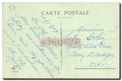 Metz - Esplanada — comparação das estátuas antes e depois da guerra — editor Ch. Bergeret, n° 52 — Verso