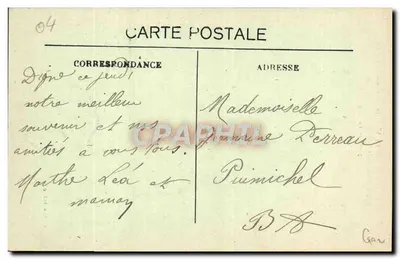 Digne (B.-A.) — Pamiętnik Komunale Pamięć Bohaterów Wielkiej Wojny, zginęli honorowo dla Francji — Wydawnictwo Anjou — Rewers