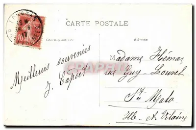 Lourdes - Bazylika i rzeka Gave — Grands Magasins du Monde Catholique, nr 1062 — Rewers