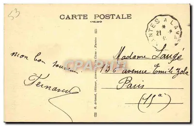 Castelo-Gauntier — Hospital São Julião — G. Artaud, editor, Nantes — Verso