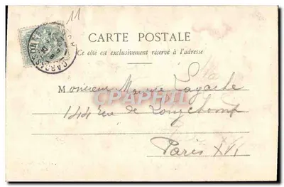 Stad Carcassonne — Poort van Aude — Lib. P. Ahadie, 36, Rue de la Gare, Kasteel F. Chuzon — Achterkant