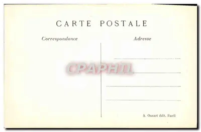 Castelo de Marly-le-Roi — Vista cavaleira tirada da grade real — A. Ossart, editor, Rueil — Verso