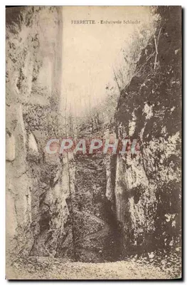 Ferrette - Erdwiwele Schlucht — vista da garganta — editor não visível