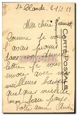 Saint-Claude — Kapelusz Strażnika — Skoczek Ecalude — LL. — N° 50 — Rewers