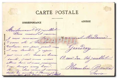 Coutances - Widok ogólny, strona zachodnia — wydawca Lanné Jolivet, numer seryjny nie widoczny — Rewers