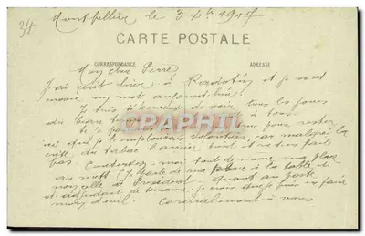 Montpellier — Piazza della stazione di Palavas — Editore A. Villaret et Colin frères — Verso