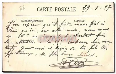 Épinal — Widok na Świętego Laurenta — Kawiarnia Châr Darent — LL. n°72 — Rewers