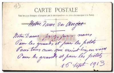 La Chiesa e la Sacrestia — Ricordo di Nostra Signora degli Angeli — Weibel editore, 9, r. Clowns, Parigi — Verso