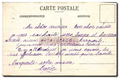 Bonne Année — krajobraz morski z drzewem — AZURA 113 — Rewers
