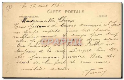 Regneville (Manche) — De Donjon (12e eeuw) — Cliché Gaspard Frères — Achterkant