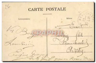 Floresta de LENTE (Drome) — Gruta de Combe-Laval — editor CCL n°305 — Verso