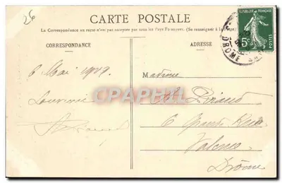 Fosset de Lente — Ruta de Combe-Laval — Collart, P. Peyrman, Valence n°47 — Reverso