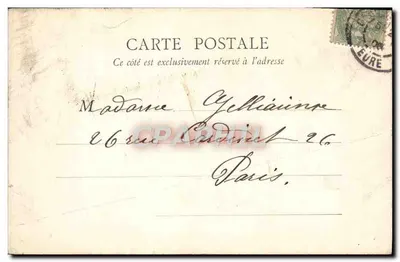 Bernay — Starszy Klasztor i Hôtel de Ville — E. F. Paris — Rewers