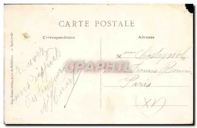 Rouvroy-en-Santerre — Un rincón del pueblo destruido por el bombardeo — Jules Dauvin, Imp. Catala Frères, París — Reverso