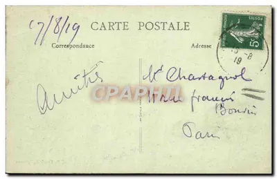 Lens (P.-de-C.) após a guerra — Ruínas da Grande Place — Ed. Laucheois, Béthune — Verso