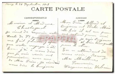 Zamek VILLE (Oise) — Uszkodzenia wojenne 1914-18 — L. C. H., Visé Paryż — Rewers