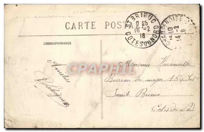 Bilhete postal antigo Fere Champenoise Tombe Route de Bannes Militaria — Verso