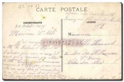 Igreja de St-Hilaire perto de Mourmelon — destruição após bombardeio — R.P. Paris, n° 172 — Verso