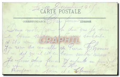 Reims — Danos da guerra 1914-1915 — Rue de la Prison — cliché M. Lavergne — Verso