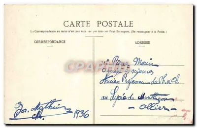 Okręgi MONTLUÇON — Pierres Jaumâtres — Boussac — Creuse — Rewers