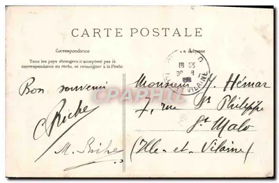 Stara pocztówka — Otoczenie Royan Saint Georges z lotu ptaka — Rewers