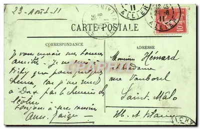 Vichy — Vista sull'Allier — LL. n°280 — Verso