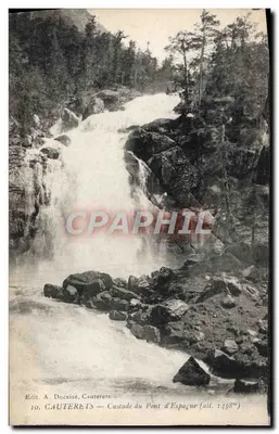 Cauterets — Cachoeira do Pont d'Espagne (alt. 1458m) — Édit. A. Ducassé, Cauterets, n°10