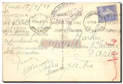 Chamonix — Traversée de la Mer de Glace — Édition des Géants — Verso