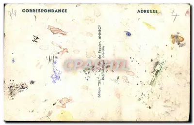 Le Massif du Mont-Blanc vu de Plan-Praz — vue panoramique avec glaciers et chèvres — édition 'GIL' N° 2595 — Verso