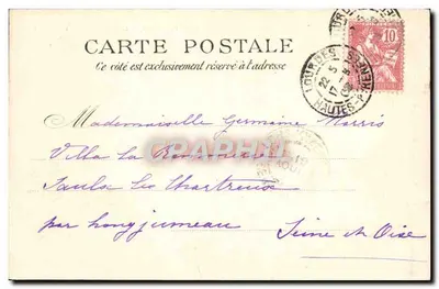 Lourdes — Widok panoramiczny z drogi z Pau — V. P. Paris — Rewers